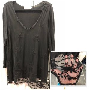 Love and Liberty BLK Net Overlay T-Shirt, Used
